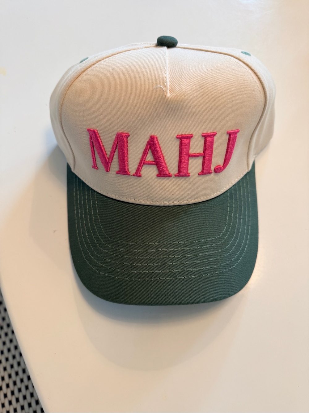 NWT Two-Tone Canvas Mahj Hat - Picture 2 of 5